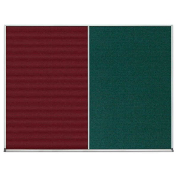 Triple Door Radius Corkboard, 72"X48", S, UV80055-SATIN-FORBO